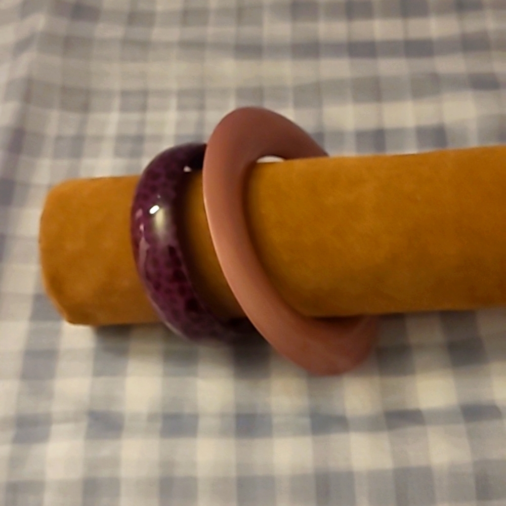 2 Medium hand size Bohemian Broad Bangle
